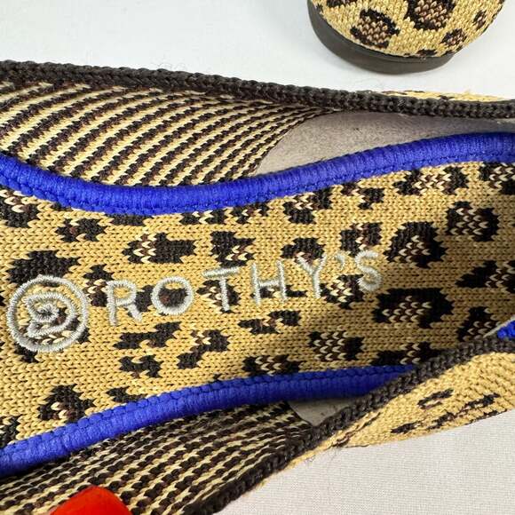 Rothy's The Flat Round Toe Animal Print Leopard Cheetah Ballet Flats - Picture 4 of 7